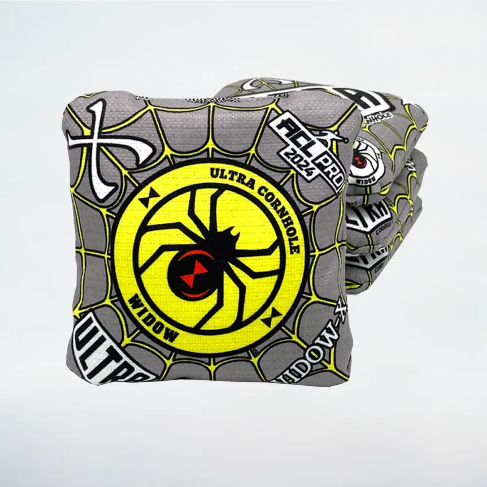 Ultra Widow X Gray Yellow ACL PRO Cornhole bags