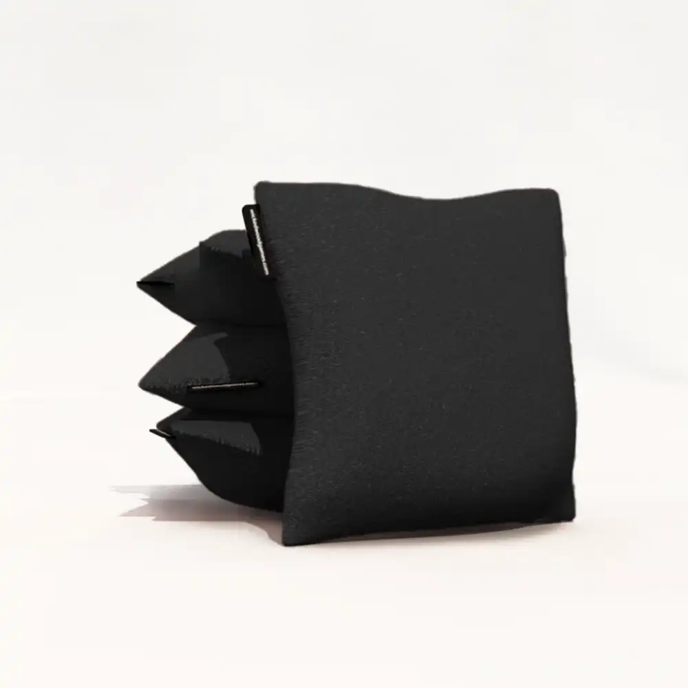 Black cornhole bags